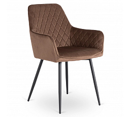 Židle BRESSO Hnědá Sametová