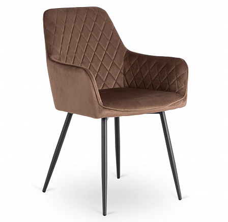 Židle BRESSO Hnědá Sametová