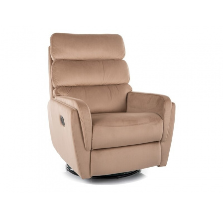 Polohovací otočné křeslo ARGOS VELVET, Béžový Bluvel 28