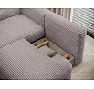 Ripeli Corner Sofa Bed with Storage, Light Grey Velvet, Left-Hand Facing Modullo 03 180x128 Left 1