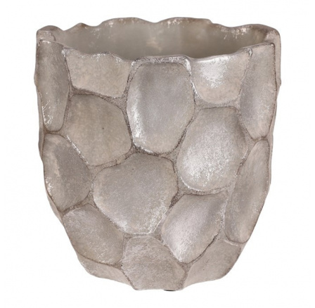 Obal betonový - vzor buněk, vel. M, stříbrno-šedý