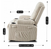 Rozkládací Masážní Křeslo BOX Béžový Manšestr