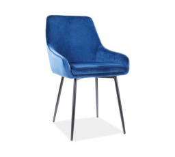 Jídelní židle ALBI Velvet, modrý Aksamit 91