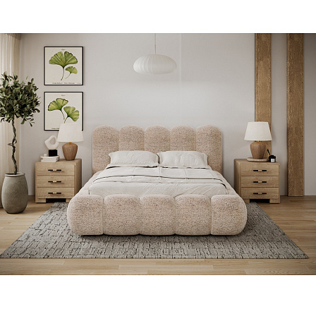 Oloroso bed 140x200 with metal frame and storage compartment, light beige chenille Feldor 18 1 Oloroso bed 140x200 with metal frame and storage compartment, light beige chenille Feldor 18 1