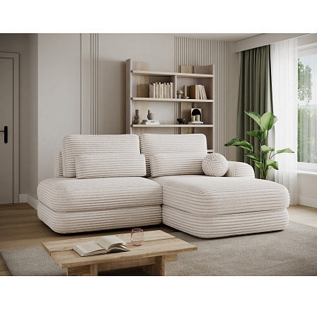 Ripeli Corner Sofa Bed with Storage, White Velvet, Right-Hand Facing Modullo 01 180x128 Right 1 Ripeli Corner Sofa Bed with Storage, White Velvet, Right-Hand Facing Modullo 01 180x128 Right 1