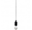 Závěsná lampa žárovka multicolor černá