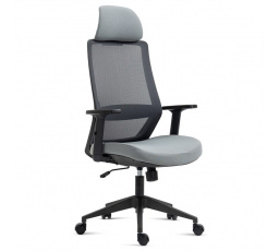Kancelářská židle, houpací s polohovou aretací, šedá síťovina, KA-V324 GREY