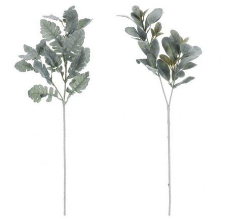 Šalvěj a senecio - umělé větve, ojíněné, zelené, cena za 1 ks Šalvěj a senecio - umělé větve, ojíněné, zelené, cena za 1 ks