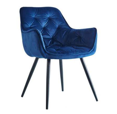 Židle velvet modrá HF-058