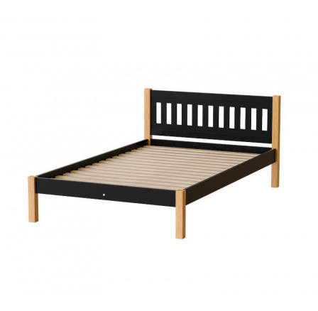 Postel "GAJA" - Barva korpusu: černá/přírodní dub Postel "GAJA" - Barva korpusu: černá/přírodní dub