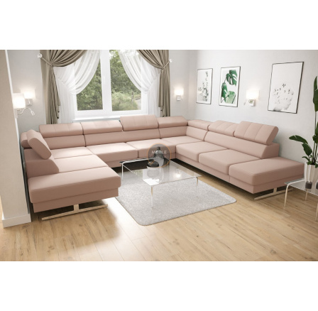 Rohová sedací souprava EMPORIO MAX I 300X350X220 - pravá, růžová Rohová sedací souprava EMPORIO MAX I 300X350X220 - pravá, růžová