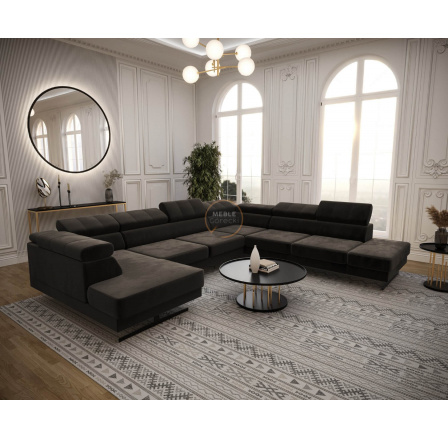 Rohová sedací souprava EMPORIO MAX II 300X350X180 - hnědá , pravá Rohová sedací souprava EMPORIO MAX II 300X350X180 - hnědá , pravá