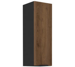 Horní skřínka MONZA - 30 G-90 1F, Černá mat/Ořech