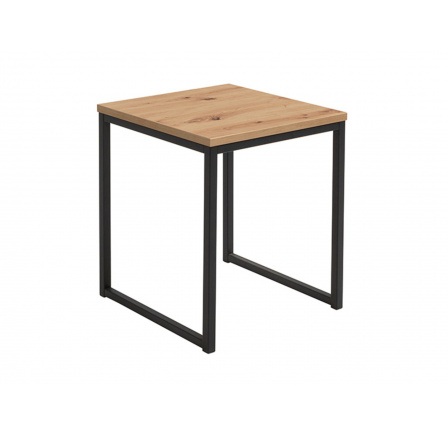 stolek AROZ LAW/40 dub artisan/černý kovový rám