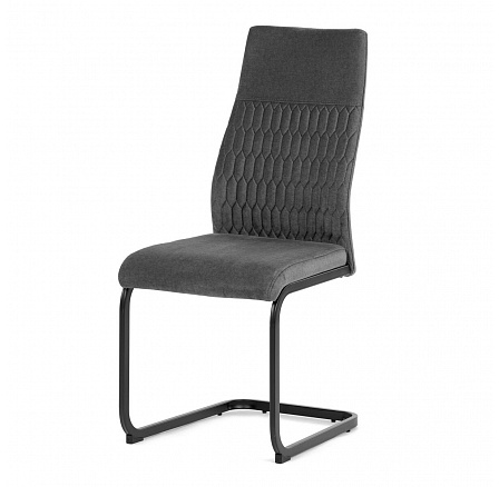 Jídelní židle, šedá, sametová látka, DCL-X7018 GREY2