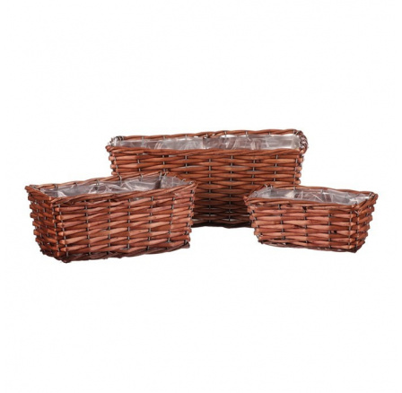 Truhlík proutěný, cena za sadu 3ks. Světle hnědá barva. Truhlík proutěný, cena za sadu 3ks. Světle hnědá barva.