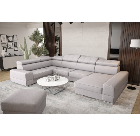 Rohová sedací souprava ROYAL MAX II průměr 30x375x185 - šedá , levá Rohová sedací souprava ROYAL MAX II průměr 30x375x185 - šedá , levá