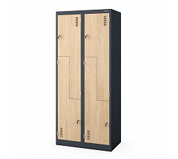JULIAN skříň ECO: ANTRACIT RAL7016 + DUB SONOMA H1850*Š800*H450