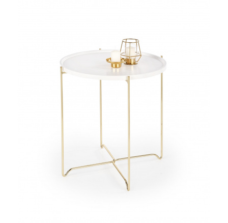 Konferenční stůl CASA Bílá/Zlatá