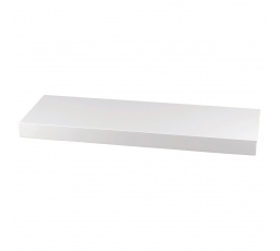 Polička nástěnná 60 cm, MDF, barva bílý vysoký lesk, baleno v ochranné fólii