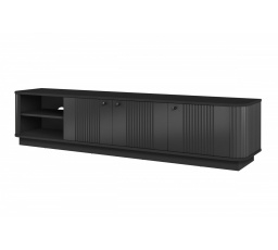 VESPER RTV 187 3D - černý MDF / černý MDF / černé úchyty / sokl