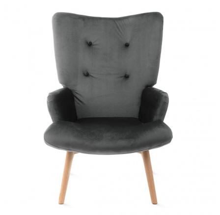 Křeslo B2 MOSS PLUS 2v1 velur šedé 70x95cm 890050