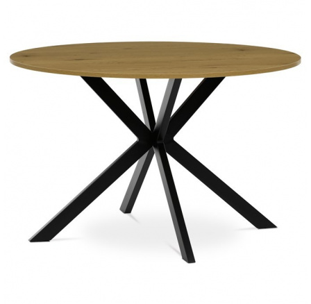 Jídelní stůl 120x120cm, mdf, divoký dub, HT-F4120 OAK