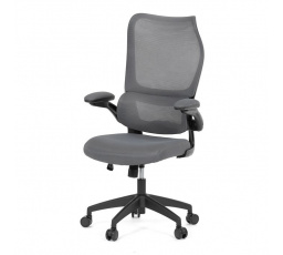 Kancelářská židle, houpací mechanismus, šedá síťovina, KA-C808 GREY
