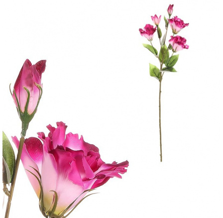 Eustoma - umělá řezaná květina, světle fialová