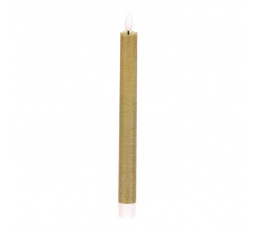 Svíčka kónická - parafín, LED osvětlení, sv. zelená, cena za krabičku (2 ks)