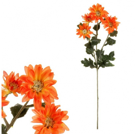 Jiřina - umělá řezaná květina, oranžová
