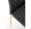 Jídelní židle K501, Černá/Zlatá