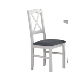 NIEL 11 (NILO 11)-jídelní židle BÍLÁ / látka šedá č.10 - kolekce "DRE" Nosnost 120kg (K150-Z)