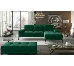 Rohová sedačka Torrense + Puf Monolith 37 140x215 Pravá