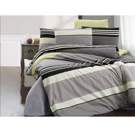 Povlečení bavlna 140x200, 70x90cm Racing yellow nitěný knoflík