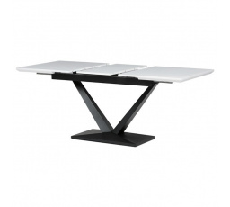 Jídelní stůl rozkládací 140-180x85 cm, mdf, bílá, HT-W1630 WT