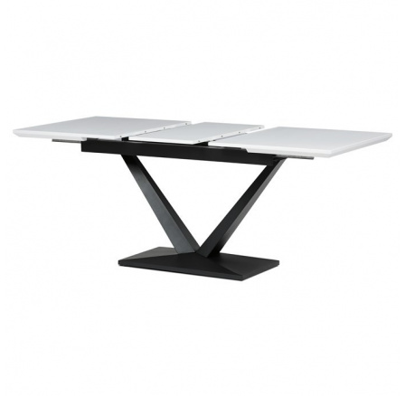 Jídelní stůl rozkládací 140-180x85 cm, mdf, bílá, HT-W1630 WT
