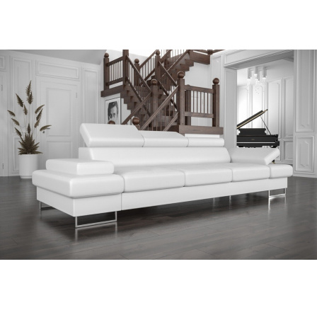 Pohovka GALAXY III 300 cm bílá eko kůže