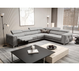 Rohová sedací souprava s funkcí , relax ORION I 325x255 cm - šedá , pravá