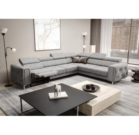 Rohová sedací souprava s funkcí , relax ORION I 325x255 cm - šedá , pravá Rohová sedací souprava s funkcí , relax ORION I 325x255 cm - šedá , pravá