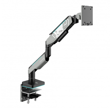 Držák na monitor 49 palců, šedo-černý LED RGB X-ARM