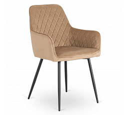 Židle BRESSO Béžová Sametová