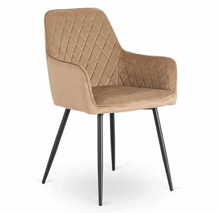 Židle BRESSO Béžová Sametová