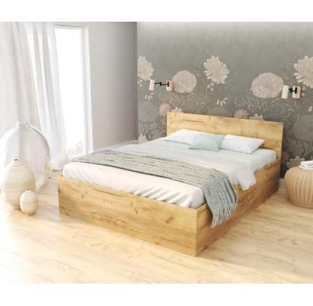 Jednopatrová postel PANAMA, barva: dub craft