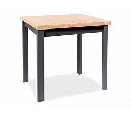 Jídelní stůl ADAM, Dub artisan / Černá MAT