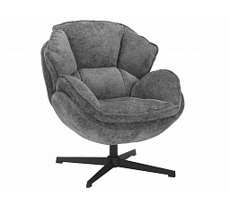 Otočné křeslo BETTY, Šedá 240/Černá