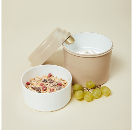 Lunchbox TORRONE kulatý béžový 13x11,5 cm 750144