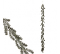 Smrk - umělá girlanda, zelená, ojíněná