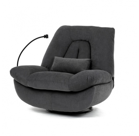 Polohovací křeslo, elektrické zabudované ovládání, šedá, látka, TV-7081 GREY2 Polohovací křeslo, elektrické zabudované ovládání, šedá, látka, TV-7081 GREY2