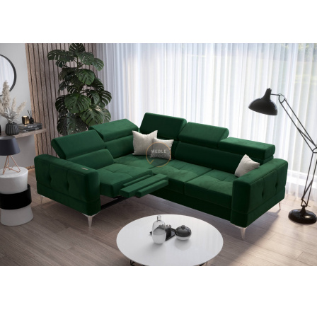 Rohová sedací souprava TOSCANIA , relax s funkcí spaní 185x250 - zelená , levá Rohová sedací souprava TOSCANIA , relax s funkcí spaní 185x250 - zelená , levá